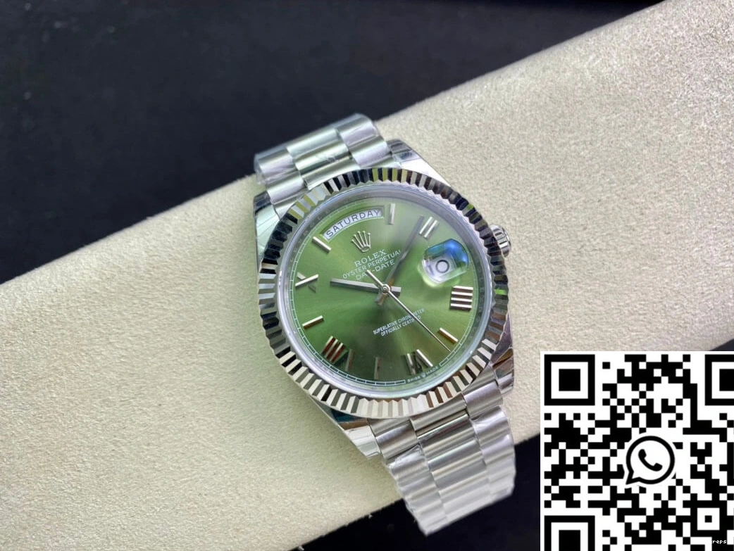 Green Olive Date M228239-0033 Day Factory Dial EW Rolex 0207